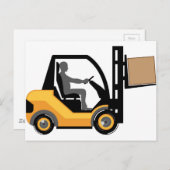 Gele vorklift briefkaart (Voorkant / Achterkant)