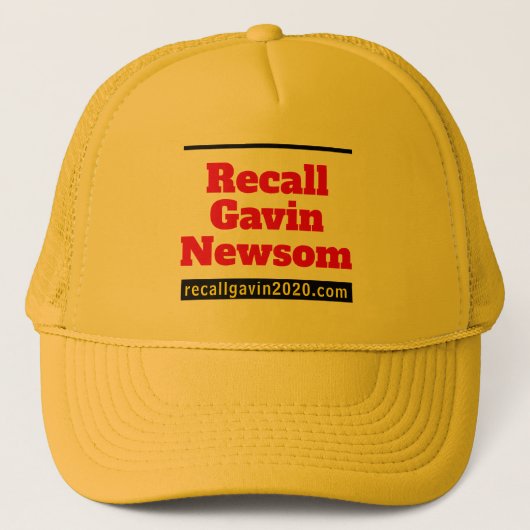 Gele vrachtwagenhoed recallgavin2020 trucker pet (Voorkant)