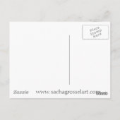 Gele vriesbloem waterverf briefkaart (Achterkant)