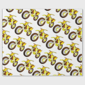 Gele vuilfiets 🚲 MX motor 🏍  Cadeaupapier (Vlak)