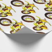 Gele vuilfiets 🚲 MX motor 🏍  Cadeaupapier (Hoek)