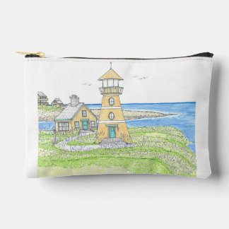 Gele vuurtoren kleine accessoiretas etui