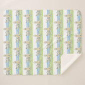 Gele vuurtoren Sherpa Blanket Deken (Voorkant (horizontaal))