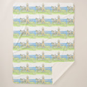 Gele vuurtoren Sherpa Blanket Sherpa Deken (Voorkant)