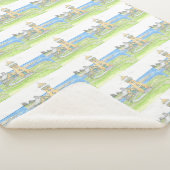 Gele vuurtoren Sherpa Blanket Sherpa Deken (3/4)