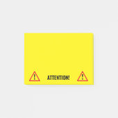 Gele waarschuwing Post-it® notes (Voorkant)