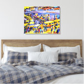 gele wachtrij canvas afdruk (Insitu (Slaapkamer))