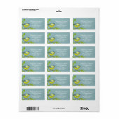 Gele Warbler Bird Grey Waterverf Etiket (Full Sheet)