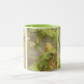 Gele Warbler Coffee-Mok Tweekleurige Koffiemok (Center)