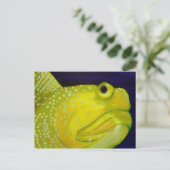 Gele Watchman Goby Fish Briefkaart (Staand voorkant)