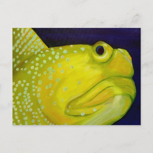 Gele Watchman Goby Fish Briefkaart (Voorkant)