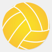 Gele Water Polo Ball Sticker (Voorkant)