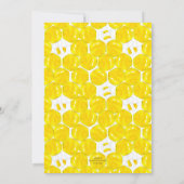 Gele Waterverf Bumble Bee Hive Baby shower Kaart (Achterkant)