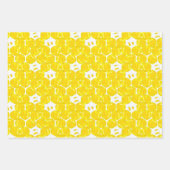 Gele Waterverf Bumble Bee Honingraat Baby shower Inpakpapier Vel (Voorkant 2)