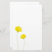 Gele Waterverf Daisies Briefpapier (Voorkant / Achterkant)