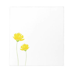 Gele Waterverf Daisies Notitieblok