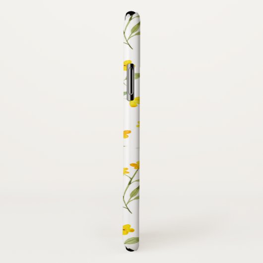  gele Waterverf Floral Blooms Patroon Case-Mate iPhone Case (Achterkant / rechts)