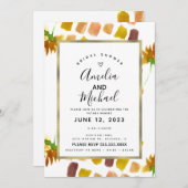 Gele Waterverf Florals Spring Summer Painterly Kaart (Voorkant / Achterkant)