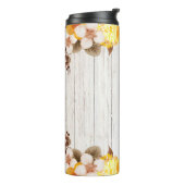 Gele Waterverf Flowers Thermosbeker (Gedraaid links)