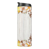 Gele Waterverf Flowers Thermosbeker (Geroteerd rechts)