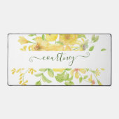 Gele waterverf gepersonaliseerd bureaumat (Voorkant)