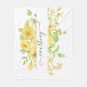 Gele waterverf gepersonaliseerd fleece deken (Voorkant)