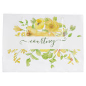 Gele waterverf gepersonaliseerd groot cadeauzakje (Achterkant)