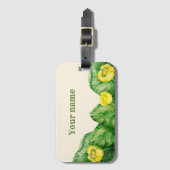 gele waterverf met waterlelie bagagelabel (Voorkant (verticaal))