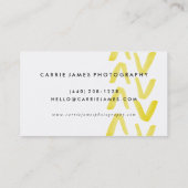 Gele Waterverf Pijl Visitekaartjes (Achterkant)