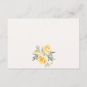 Gele Waterverf Roos Vloeiende weddenschappen Informatiekaartje (Achterkant)