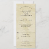 Gele waterverf trouwuitnodiging rsvp kaart (Voorkant)