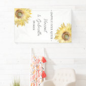 Gele Waterverf van de Zonnebloem Banner (Insitu)