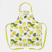 Gele Waterverf Vruchtpatroon Schort (Voorkant)
