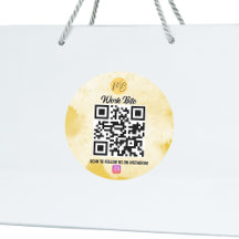 Gele Waterverf Zakelijke Instagram QR Code