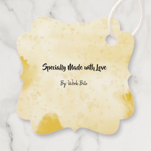 Gele Waterverf Zakelijke QR Code Verpakking Labels (Achterkant)