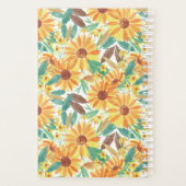Gele Waterverf zonnebloempjes Planner (Achterkant)