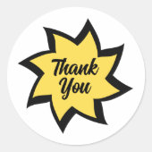 Gele werveling Sticker (Voorkant)