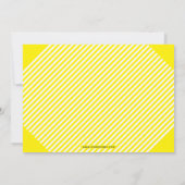 Gele White Bold Typography Graduparty Kaart (Achterkant)