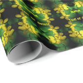  Gele Wildbloemen Abstract Gepersonaliseerd Cadeaupapier (Rol Hoek)