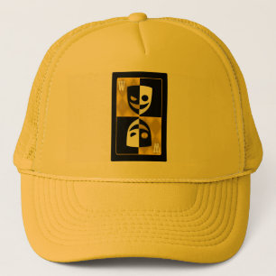 Gele Wildcard Poker Diamonds Trucker Hoed Pet