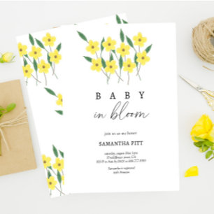Gele wilde bloem Baby in bloei Uitnodiging