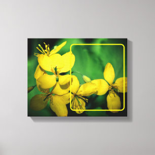  gele wilde bloemen Creëer je eigen foto Canvas Afdruk