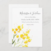 Gele wilde bloemen kaart (Voorkant / Achterkant)