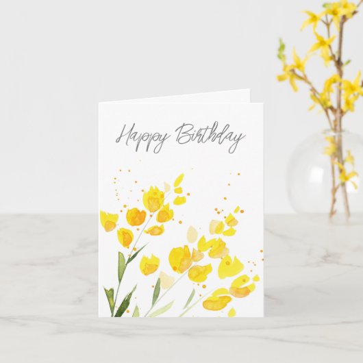 Gele wilde bloemen kaart (Gele Bloem)