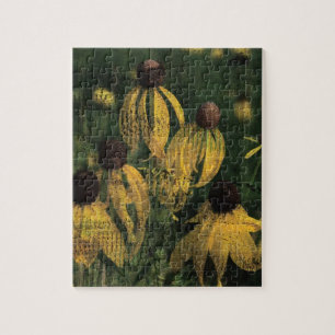 Gele wilde bloemen legpuzzel