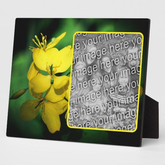 gele wilde bloemen Voeg je eigen foto toe Fotoplaat (Zijkant)