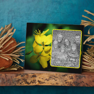  gele wilde bloemen Voeg je eigen foto toe Fotoplaat