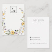 Gele Wilde Ketting met Logo Visitekaartje (Voorkant / Achterkant)