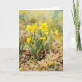 Gele wilde narcissen Waterverf stijl Kaart (Voorkant)