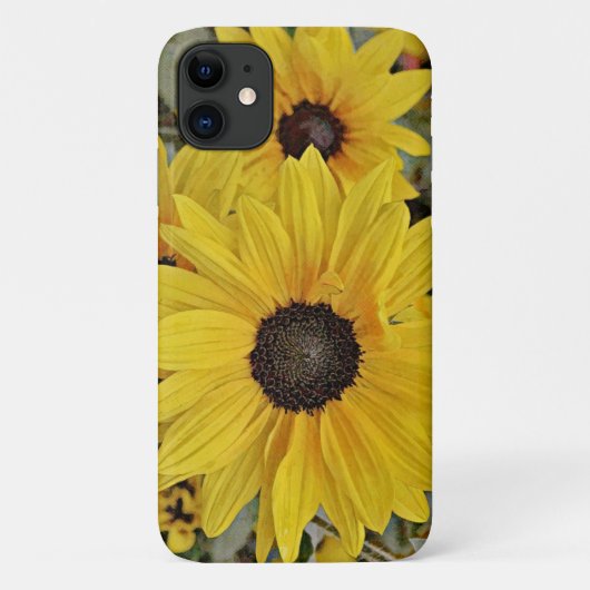 Gele Wilde Zonnebloemen Telefoon Case (Achterkant)